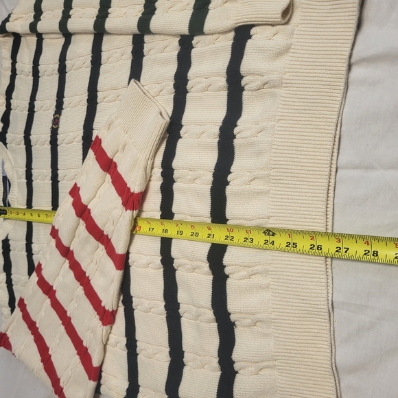 Tommy Hilfiger Golf Grandpacore Cable Knit Striped Sweater Mens Size XL - Picture 5 of 7